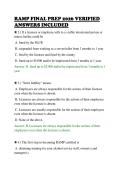RAMP FINAL PREP 2026 VERIFIED&NewLine;ANSWERS INCLUDED