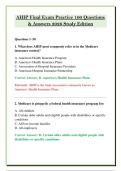 AHIP Final Exam Practice 100 Questions &NewLine;& Answers 2026 Study Edition