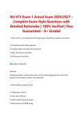 NU 673 Exam 1-4 Actual Exam BUNDLE  2026-2027 &ndash; Complete Exam-Style Questions with Detailed Rationales 100&percnt; Verified Pass Guaranteed &ndash; A&plus; Graded PACKAGE DEAL