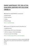 RAMSAY MAINTENANCE TEST 2026 ACTUAL&NewLine;EXAM PAPER QUESTIONS WITH SOLUTIONS&NewLine;GRADED A&plus;&NewLine;