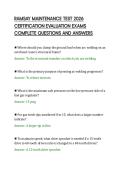 RAMSAY MAINTENANCE TEST 2026&NewLine;CERTIFICATION EVALUATION EXAMS&NewLine;COMPLETE QUESTIONS AND ANSWERS