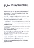 CAP BILLY MITCHELL AEROSPACE TEST STUDY WITH CORRECT  ANSWERS