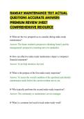 RAMSAY MAINTENANCE TEST ACTUAL&NewLine;QUESTIONS ACCURATE ANSWERS&NewLine;PREMIUM REVIEW SHEET&NewLine;COMPREHENSIVE RESOURCE&NewLine;