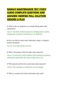 RAMSAY MAINTENANCE TEST STUDY&NewLine;GUIDE COMPLETE QUESTIONS AND&NewLine;ANSWERS VERIFIED FULL SOLUTION&NewLine;GRADED A PLUS&NewLine;