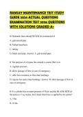 RAMSAY MAINTENANCE TEST STUDY&NewLine;GUIDE 2024 ACTUAL QUESTIONS&NewLine;EXAMINATION TEST 2026 QUESTIONS&NewLine;WITH SOLUTIONS GRADED A&plus;