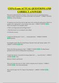 CEPA Exam ACTUAL QUESTIONS AND &NewLine;CORRECT ANSWERS&NewLine;