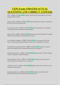 CEPA Exam UPDATED ACTUAL &NewLine;QUESTIONS AND CORRECT ANSWERS