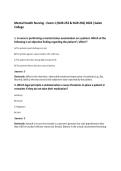 Mental Health Nursing - Exam 1 &lpar;NUR 253 & NUR 256&rpar; 2026 &vert;Galen&NewLine;College