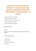 NU 673 Final Exam Actual Exam 2026&sol;2027 &ndash; Complete Exam-Style Questions with Detailed Rationales &vert; 100&percnt; Verified &vert; Pass Guaranteed &ndash; A&plus; Graded