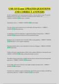 CSD 315 Exam UPDATED QUESTIONS &NewLine;AND CORRECT ANSWERS