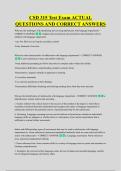 CSD 315 Test Exam ACTUAL &NewLine;QUESTIONS AND CORRECT ANSWERS