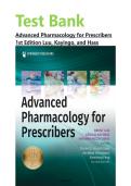 Test Bank for Advanced Pharmacology for Prescribers 1st Edition Luu&comma; Kayingo&comma; and Hass&vert;&vert;Latest Edition