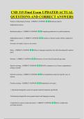 CSD 315 Final Exam UPDATED ACTUAL &NewLine;QUESTIONS AND CORRECT ANSWERS