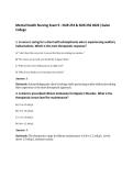 Mental Health Nursing Exam 9 - NUR 253 & NUR 256 2026 &vert;Galen&NewLine;College&NewLine;