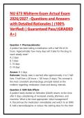 NU 673 Midterm Exam Actual Exam 2026&sol;2027 &ndash;Questions and Answers with Detailed Rationales &vert; &lpar;100&percnt; Verified&rpar; &vert; Guaranteed Pass&sol;&lpar;GRADED A&plus;&rpar;