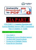 CIA PART 3 FINAL REVIEW EXAM QUESTIONS AND ANSWERS