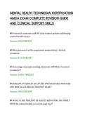MENTAL HEALTH TECHNICIAN CERTIFICATION&NewLine;AMCA EXAM COMPLETE REVISION GUIDE&NewLine;AND CLINICAL SUPPORT SKILLS&NewLine;