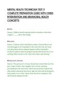 MENTAL HEALTH TECHNICIAN TEST 9&NewLine;COMPLETE PREPARATION GUIDE WITH CRISIS&NewLine;INTERVENTION AND BEHAVIORAL HEALTH&NewLine;CONCEPTS&NewLine;