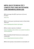 MENTAL HEALTH TECHNICIAN TEST 9&NewLine;COMPLETE STUDY GUIDE AND PSYCHIATRIC&NewLine;CARE FUNDAMENTALS REVIEW 2026
