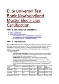 2026&sol;2027 CEC & Newfoundland Regulation 120&sol;96 Master Electrician Test Bank &vert; S-Tier Exam Questions & Answers
