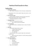Nutrition A Final Exam Review Notes 2026 &vert; Nutrition Study Guide & Exam Prep