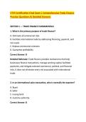 CTFP Certification Final Exam &vert; Comprehensive Trade Finance &NewLine;Practice Questions & Detailed Answers 