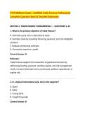 CTFP Midterm Exam &vert; Certified Trade Finance Professional &NewLine;Complete Question Bank & Detailed Rationales 
