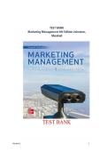 TEST BANK Marketing Management &lpar;4th Ed&rpar; By Johnston&semi; Marshall&vert; All 14 Chapters