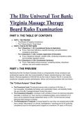 2026&sol;2027 The Elite Virginia Massage Therapy Board Rules Exam &lpar;18VAC90-50&rpar; &vert;  QA Scenarios & Axioms Test Bank  