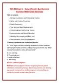 NUR 211 Exam 1 &ndash; Comprehensive Questions and &NewLine;Answers with Detailed Rationales 