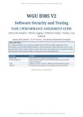 WGU D385 V2 Task 1 Performance Assessment Guide &vert; Static Code Analysis&comma; Python Logging&comma; Defensive Coding&comma; Unit Testing&comma; Debugging & Security Report &vert; 2026 Updated