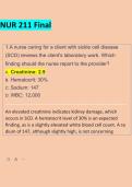 NUR 211 Final Exam with Question & Answers