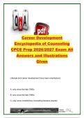 Career Development Encyclopedia of Counseling CPCE Prep 2026&sol;2027 &vert; 80&plus; Questions & Answers &vert; Holland&comma; Super&comma; Roe&comma; Career Theories&comma; Assessment & Vocational Counseling