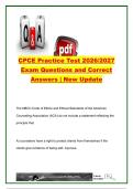 CPCE Practice Test 2026&sol;2027 &vert; 150&plus; Questions & Correct Answers &vert; Ethics&comma; Human Development&comma; Research&comma; Assessment&comma; Multicultural Counseling&comma; Career & Group Counseling