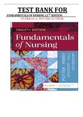 TEST BANK FOR FUNDAMENTALS OF NURSING 12TH EDITION by Patricia A&period; Potter &comma; Perry &comma; Patricia and&comma; Amy Hall  &lpar;Author&rpar; &period; Latest version