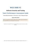 WGU D385 V2 Software Security and Testing Complete Bundle &vert; Master Study Guide &plus; Task 1 & Task 2 PA Guides &vert; 2026 Updated&period;
