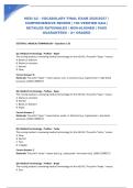 HESI A2 - VOCABULARY FINAL EXAM 2026&sol;2027 &vert; COMPREHENSIVE REVIEW &vert; 100 VERIFIED Q&A &vert; DETAILED RATIONALES &vert; NGN-ALIGNED &vert; PASS GUARANTEED &ndash; A&plus; GRADED