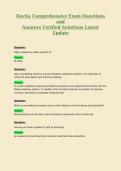 Davita Comprehensive Exam Questions and Answers Verified Solutions Latest Update