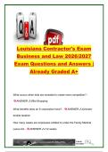 Louisiana Contractor Business & Law Exam 2026&sol;2027 &vert; 13 Questions & Answers &vert; Bidding&comma; Bonds&comma; Contracts&comma; Tax & Estimating