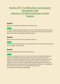 Davita PCT Certification Assessment Questions and Answers Verified Solutions Latest Update