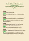Davita PCT Certification Exam Questions and Answers Verified Solutions Latest Update 2