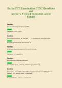 Davita PCT Examination TEST Questions and Answers Verified Solutions Latest Update