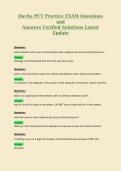 Davita PCT Practice EXAM Questions and Answers Verified Solutions Latest Update