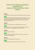 Davita PCT Training Examination Questions and Answers Verified Solutions Latest Update