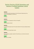Davita Practice EXAM Questions and Answers Verified Solutions Latest Update