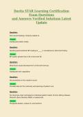 Davita STAR Learning Certification Exam Questions and Answers Verified Solutions Latest Update 2