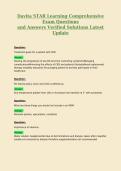 Davita STAR Learning Comprehensive Exam Questions and Answers Verified Solutions Latest Update