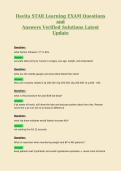 Davita STAR Learning EXAM Questions and Answers Verified Solutions Latest Update 2&period;