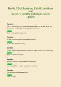 Davita STAR Learning EXAM Questions and Answers Verified Solutions Latest Update 3
