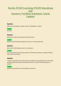 Davita STAR Learning EXAM Questions and Answers Verified Solutions Latest Update&period;